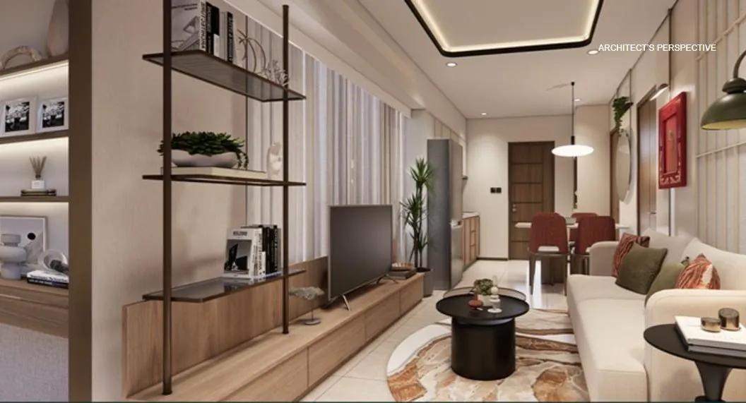 Furnished one-bedroom living area at Alto Ranudo